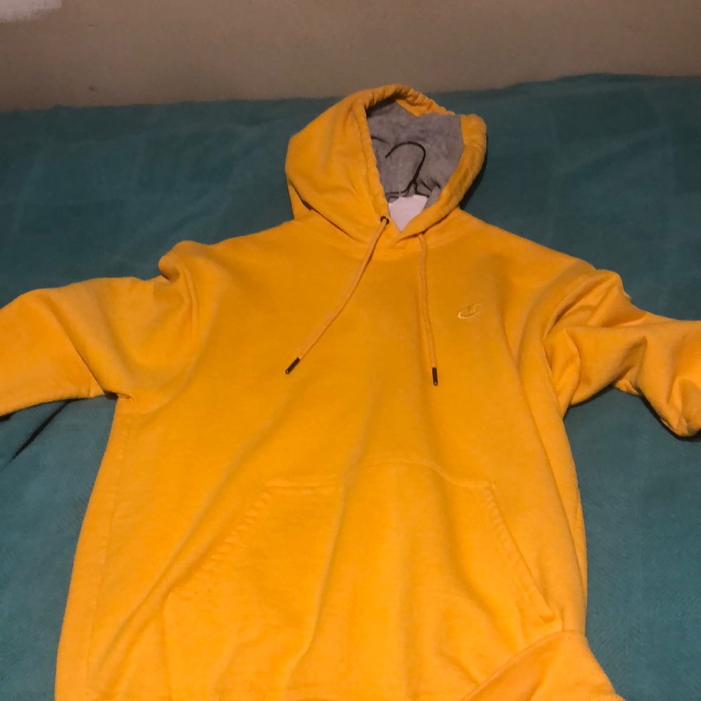 yellow champion hoodie